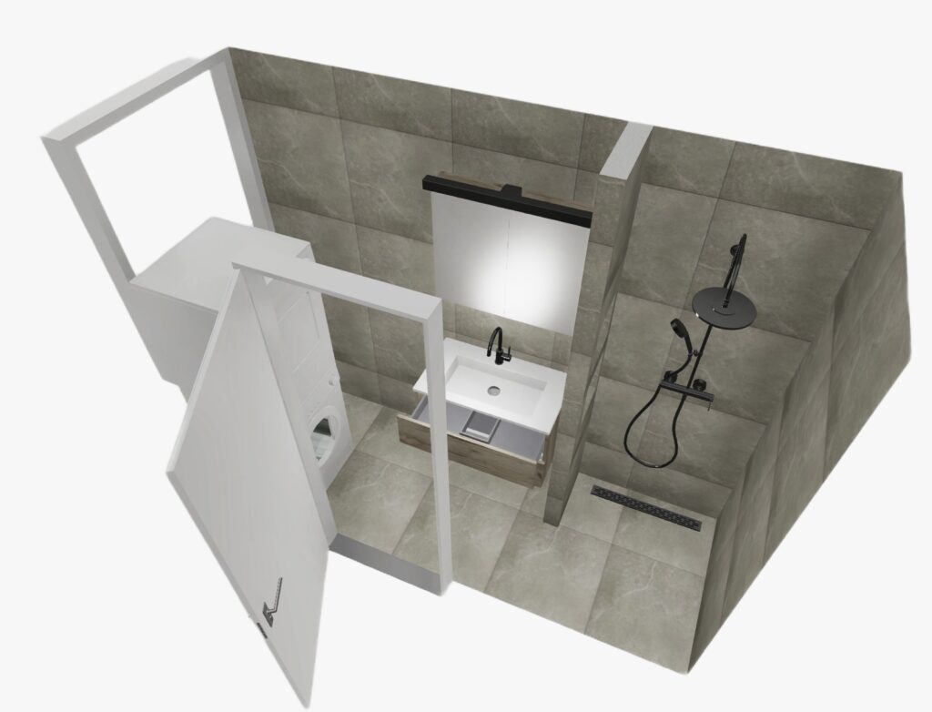 3D Render badkamer Deventer